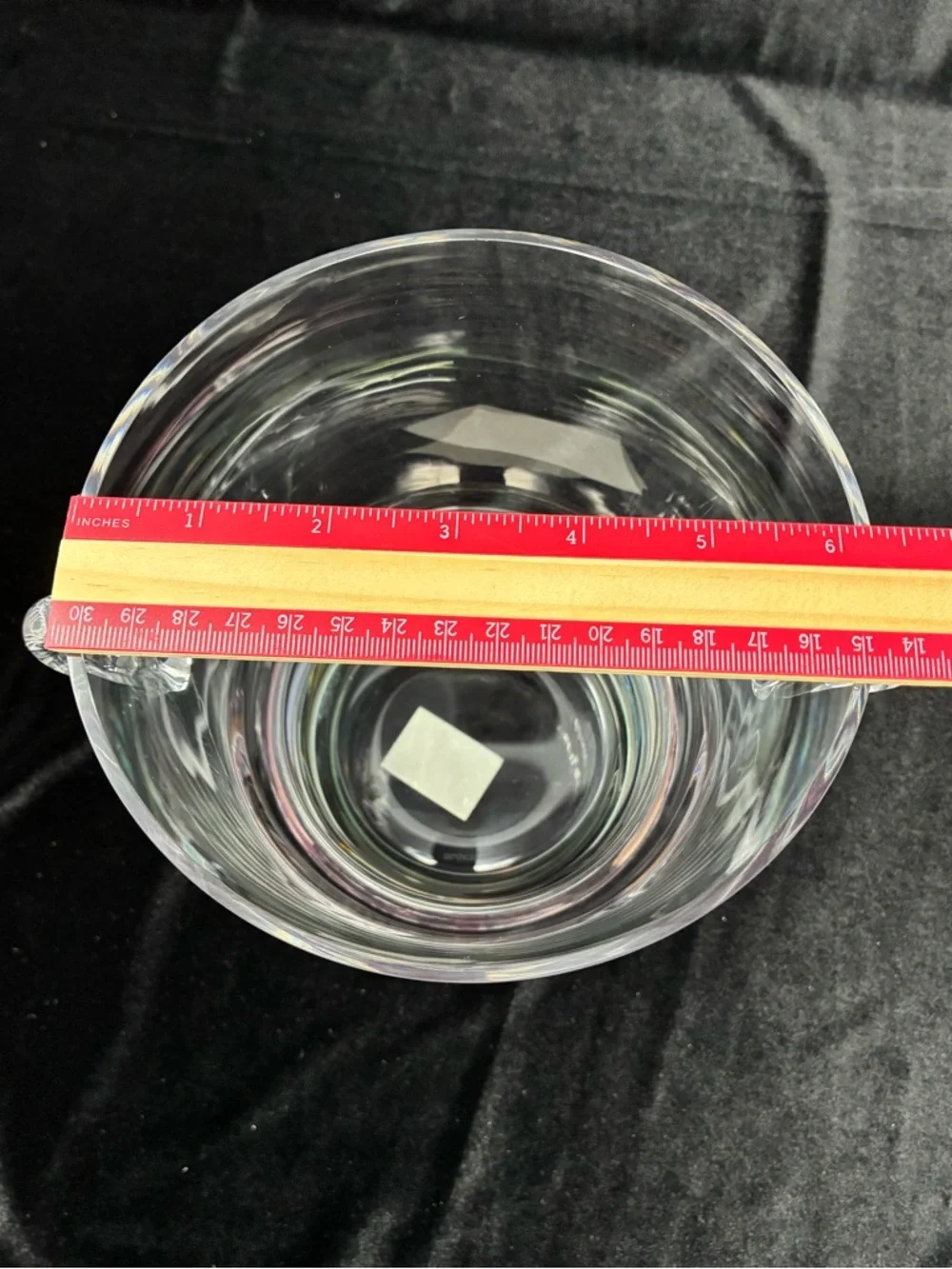 Block Crystal Carnival Pattern Ice Bucket 7” With Handles Art Deco